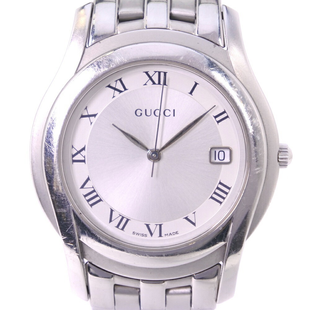 Gucci less Steel Quartz Silver Dial
